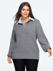 Supersoft 2-In-1 Cable Knit Pullover