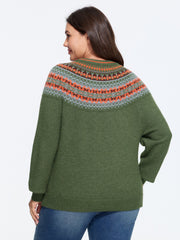 Fair Isle Round Neck Pullover