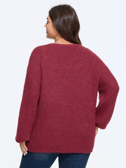 V Neck Open Front Waffle Knit Cardigan