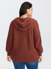 Cableknit Raglan Sleeve Hooded Pullover