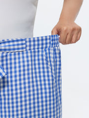 Check Print Bow-Tie Waist Shorts