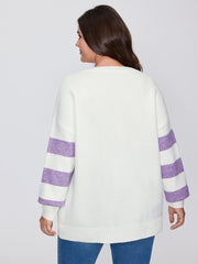 Love Pattern Jacquard Stripe Pullover