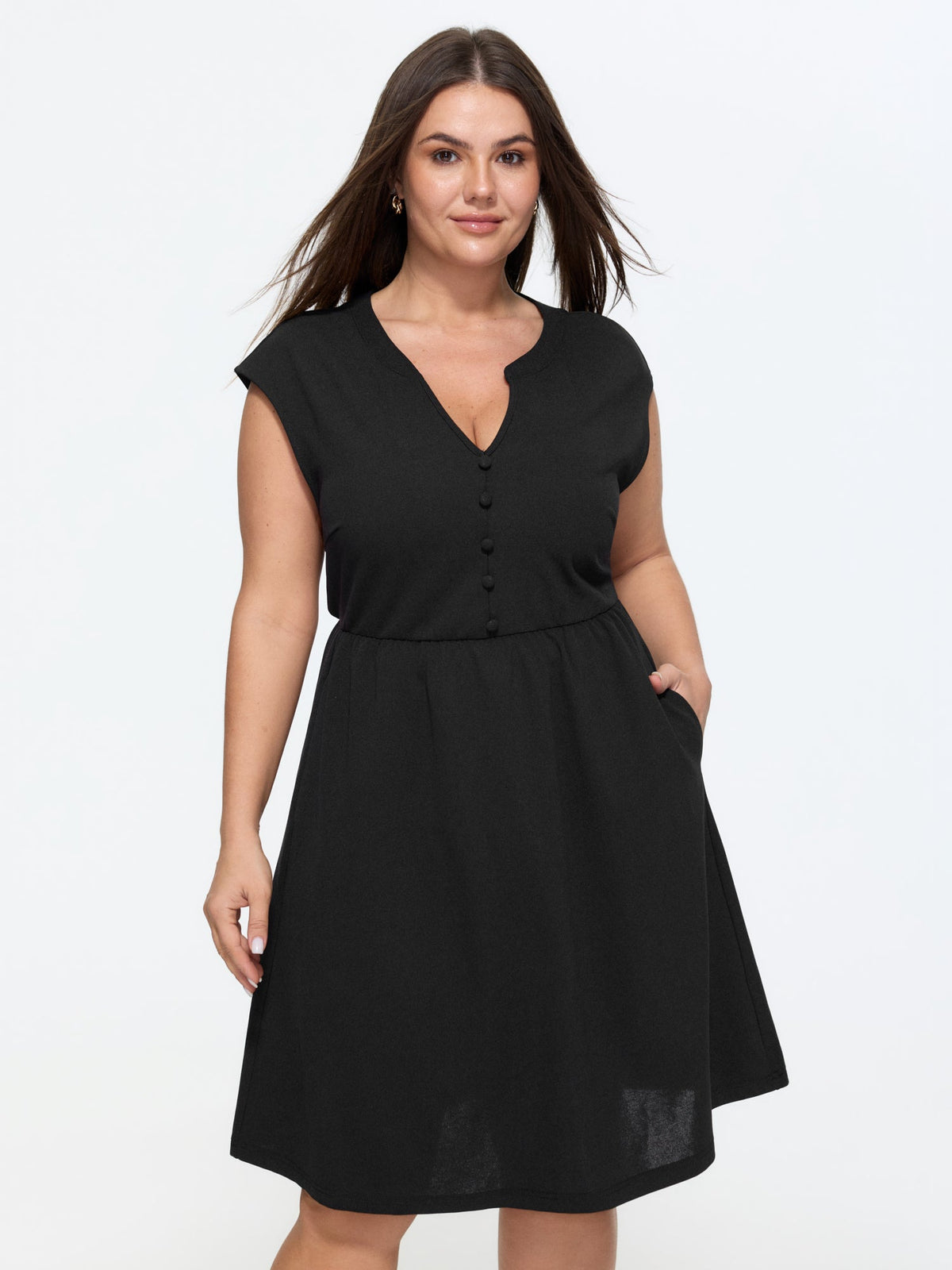 Stretchy Cap Sleeve Sleeveless Mini Dress
