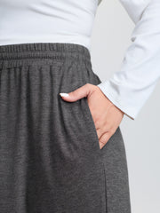 Supersoft Drawstring Waist Ruffled Hem Pants