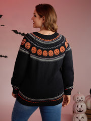 Halloween Fair Isle Yoke Pullover