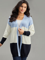 Supersoft Essentials Colorblock Contrast Open Front Cardigan