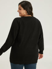 Halloween Graphic Pumpkin V Neck Pullover