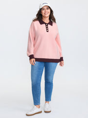 Supersoft Polo Collar Contrast Pullover