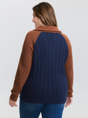 Supersoft Colorblock Half Zipper Pullover