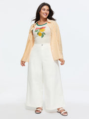 Cotton Pockets Straight-Fit Pants