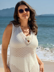 3D Floral Cut-Out Swim Cover-Up
