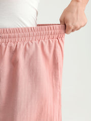 Cotton Drawstring Elastic Waist Pockets Shorts