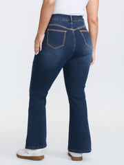 Thigh-Friendly High-Rise Flared Jeans