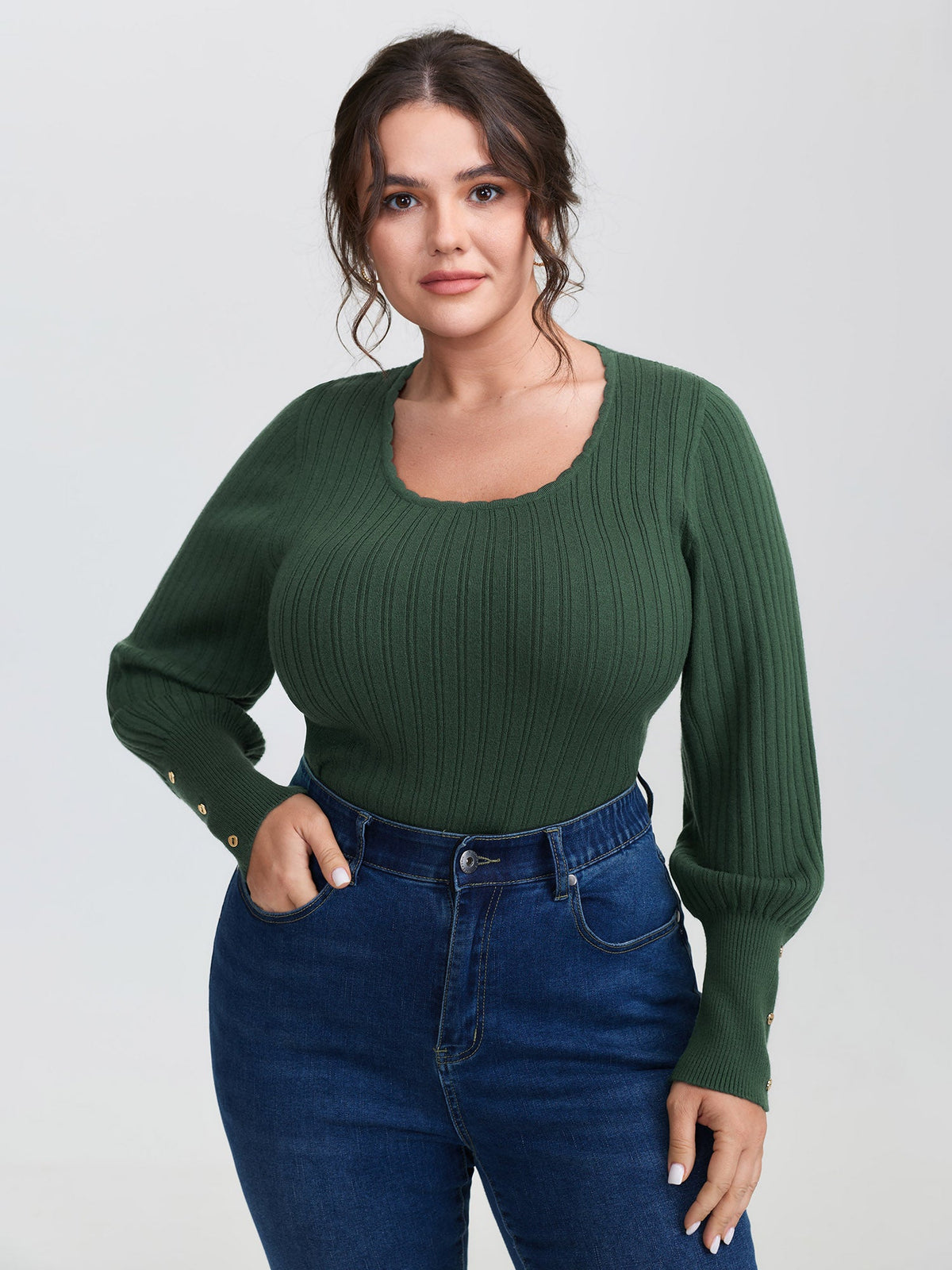 Supersoft Stretchy Round Neck Pullover
