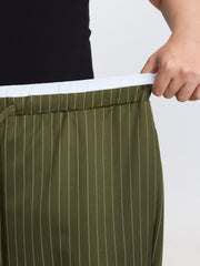 Drawstring Waist Striped Pants