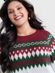 Fair-Isle Holiday Jacquard Pullover