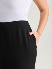 Lotus Leaf Hem Flared Hem Pants