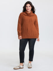 Textured Heather Turtleneck Pullover