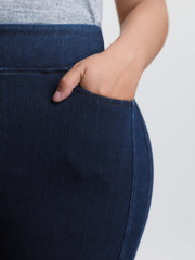 Supersoft Pull-On Wide Waistband Knit Jeans