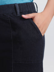 Supersoft Mid-Rise Straight-Leg Denim Shorts
