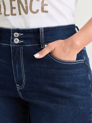 Stretchy Medium Wash Skinny-Fit Denim Shorts