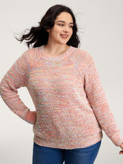 Heather Raglan Sleeve Contrast Pullover