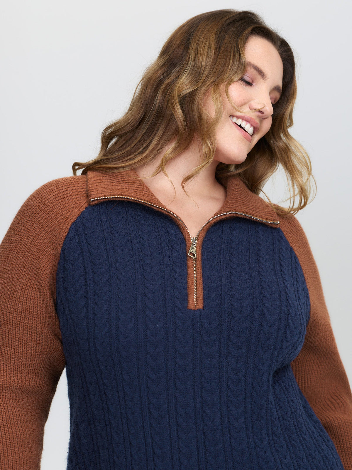 Supersoft Colorblock Half Zipper Pullover