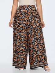 Supersoft Floral Print Straight-Leg Pants