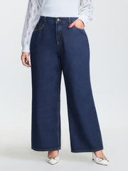Classic Pull-On Wide-Leg Jeans