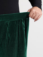 Textured Wide-Leg Flowy Pants