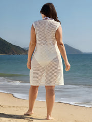3D Floral Cut-Out Swim Cover-Up
