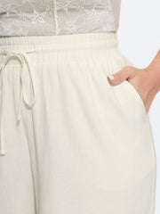 Drawstring Waist Pockets Straight-Leg Pants