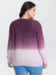 Supersoft Stretchy Color Gradient Knit Cardigan