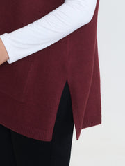 Half-Zip Hooded Sleeveless Pocketed Pullover