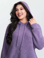 Textured Mesh Hooded Pullover