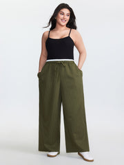 Drawstring Waist Striped Pants