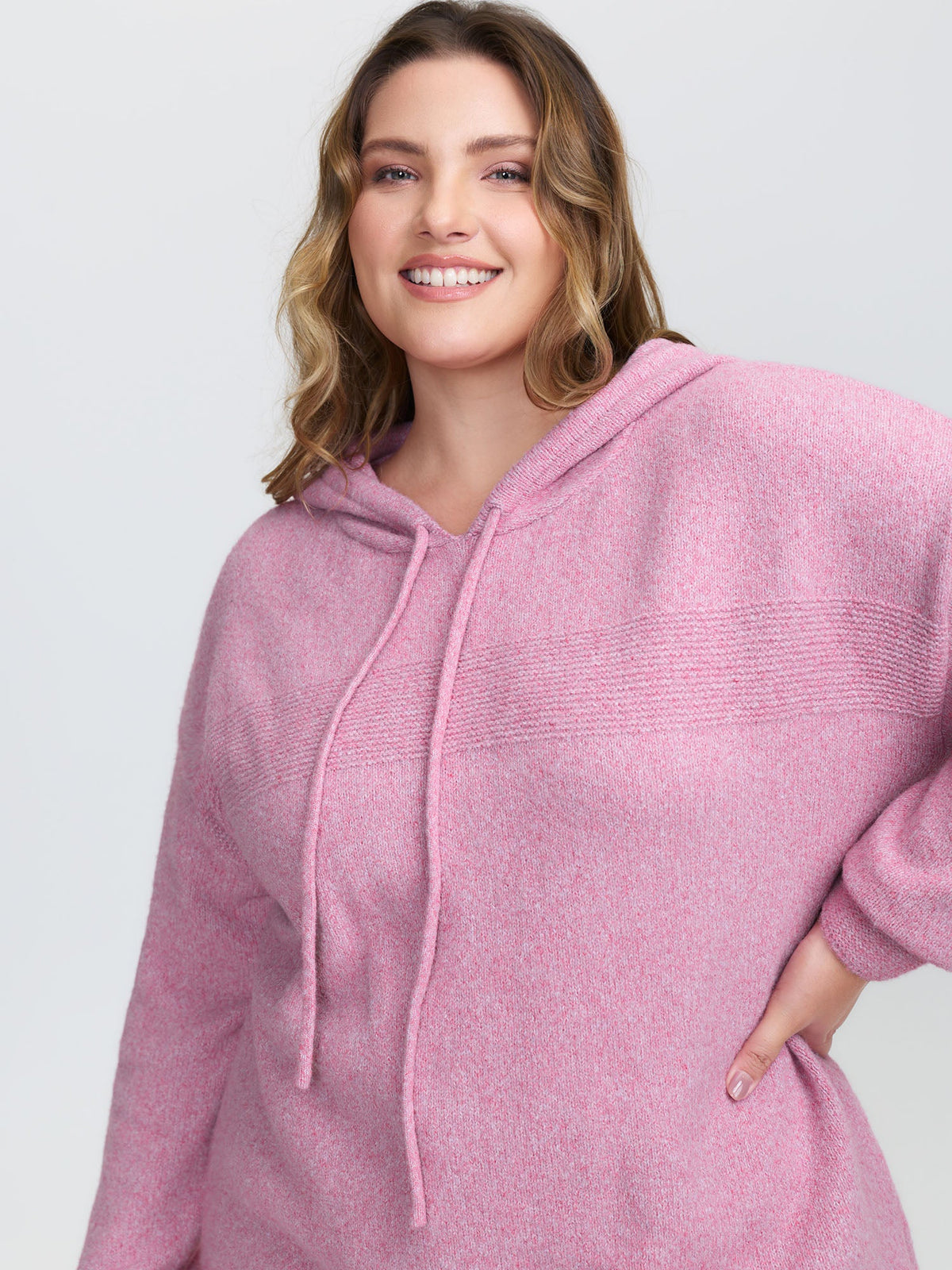 Textured Hooded Relaxed-Fit Pullover