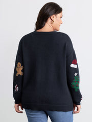 Supersoft 3D Holiday Pattern Jacquard Pullover