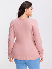 Bowknot Cinched-Waist A-Line Pullover