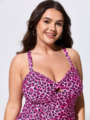 Sarong Set Sweet Leopard Print One-Piece Swim