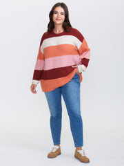 Supersoft Superstretchy Color Stripe Textured Pullover