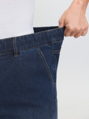 Drawstring Waist Stretchy Wide-Leg Jeans