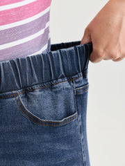 Easy Pull-On Stretchy Wide-Leg Jeans