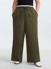 Drawstring Waist Striped Pants
