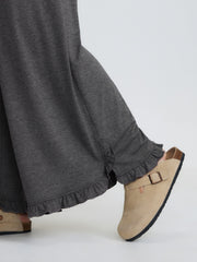 Supersoft Drawstring Waist Ruffled Hem Pants