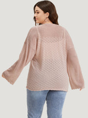 Supersoft Essentials Geometric Curved Hem Patchwork Very Stretchy Pullover