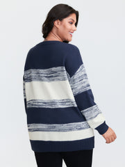 Yarn Blend Colorblock Pullover