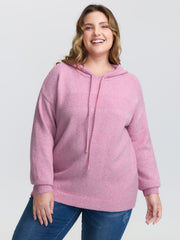 Textured Hooded Relaxed-Fit Pullover