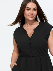 Stretchy Cap Sleeve Sleeveless Mini Dress