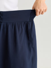 Wide Cross-Tie Waistband Pants